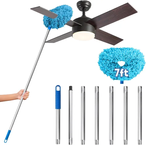 Vista 13 de DRQ Limpiador de ventilador de techo con poste de extensión de 13-48 Gris
