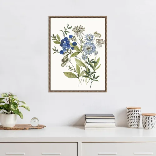 Vista 5 de Amanti Art Lienzo enmarcado para pared, 24 x 18 pulgadas, Botana I de Asia Jensen, lienzo enmarcado para pared, obras de arte de flores, decoración