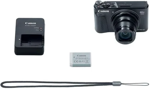 Vista 4 de Canon PowerShot SX740 HS Cámara digital + tarjeta de memoria de 32 GB + funda + lector de tarjetas USB + lápiz de limpieza de lentes + protectores
