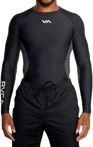 Vista 2 de RVCA Camiseta deportiva de compresión deportiva transpirable de manga larga para hombre