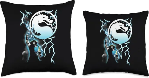 Vista 3 de Mortal Kombat Klassic Raiden - Cojín (16.0 x 16.0 in), multicolor