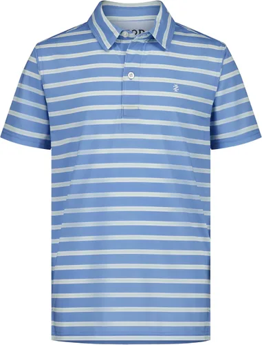 Vista 7 de Izod Boys' Performance Golf Grid Short Sleeve Stretch Collared Polo Shirt Atomizador Raya Azul