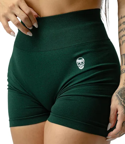 Vista 3 de Gymreapers Infinity Pantalones cortos de entrenamiento, sin costuras, de cintura alta, para mujer, pantalones cortos atléticos para gimnasio