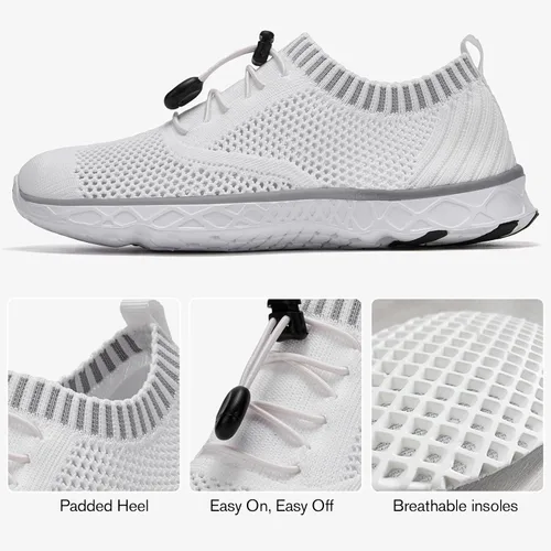 Vista 4 de ALEADER Zapatos acuáticos ligeros para mujer, zapatos de natación de secado rápido