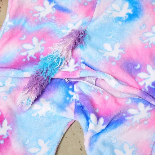 Vista 7 de Mameluco de unicornio para pijamas de animales, cosplay, disfraz unisex de Halloween