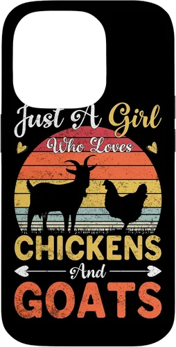 Vista 17 de Funda de regalo vintage con texto en inglés «Just A Girl Who Loves Chickens and Goats Farmer» para iPhone 17