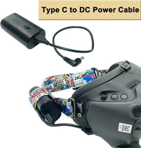Vista 4 de JCHPINE - Correa de cabeza y cable de alimentación para DJI FPV Goggles V2 Combo
