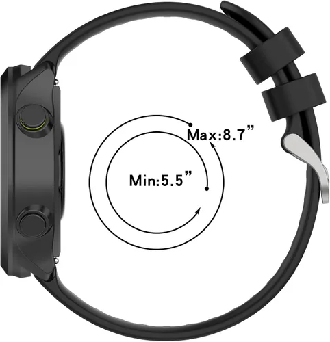 Vista 4 de Compatible con Garmin Forerunner 158/Forerunner 55, 0.787 in de ancho, correa de silicona de repuesto para Garmin Forerunner 158/Forerunner