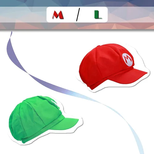 Vista 4 de Super Bros Mari0 & Luigi - Sombrero unisex para Halloween, cosplay, disfraz para fiestas, adultos y niños