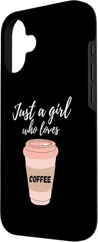 Vista 2 de Just A Girl Who Loves Coffee Funny Java Lover Design Cute Case for iPhone 16