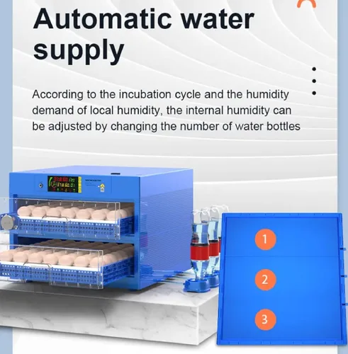 Vista 8 de Incubadora Automática para Incubar Huevos, Actualización con Adición Automática de Agua, Incubadora de Pollos con Control de Temperatura y Humedad