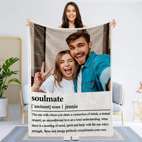 Vista 7 de Regalos de cumpleaños para mejores amigas, regalos de manta personalizada con foto y nombre, regalos de cumpleaños personalizados para mejores