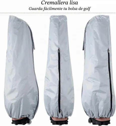 Vista 4 de Funda de lluvia para bolsa de golf, duradera, a prueba de polvo, equipo impermeable para viajes, bolsa de golf, capucha de lluvia de 50.4 pulgadas