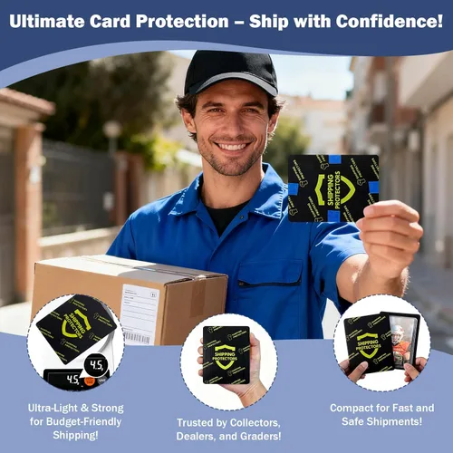 Vista 6 de Paquete de 1000 protectores de envío de tarjetas intercambiables de 3.5 x 4.5 pulgadas con 8 rollos de cinta, hoja corrugada resistente para envío