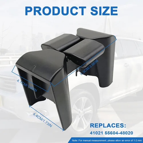 Vista 2 de Divisor de portavasos para consola central, inserto de portavasos se adapta a la mayoría de tamaños de taza, compatible con Toyota Highlander 2002