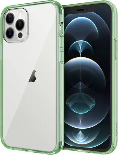 Vista 8 de JETech - Funda para iPhone 12/12 Pro de 6.1 pulgadas, cubierta para teléfono a prueba de golpes que no se pone amarilla, parte trasera transparente
