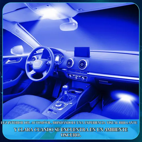 Vista 5 de Frienda Kit de bombillas LED para coche, 70 piezas, luz interior, luz de matrícula, azul