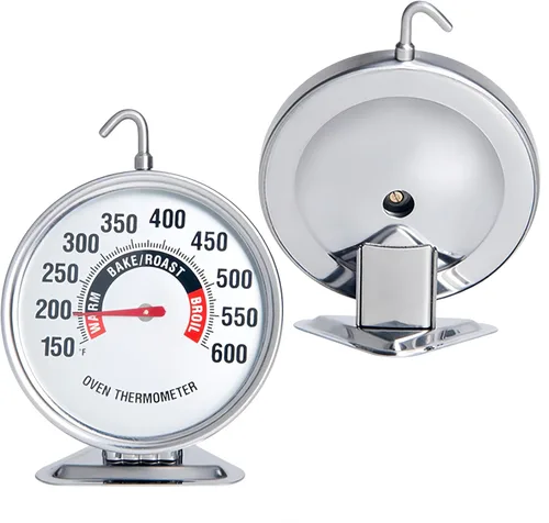 Vista 2 de Extra grande termómetro de horno de 3" con dial de fácil lectura Medidor de temperatura preciso de 150-600°F para cocina, horneado, parrilla