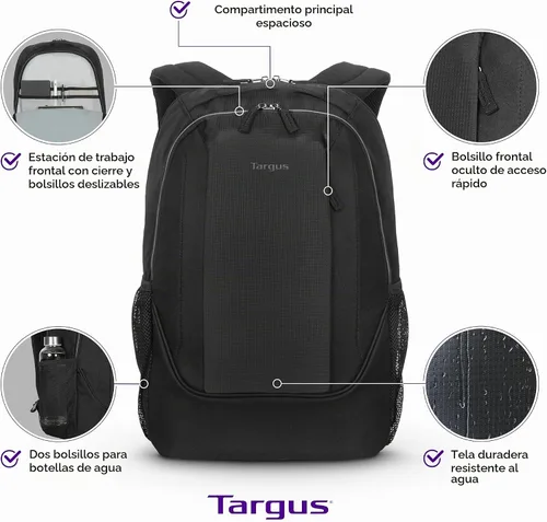 Vista 2 de Targus Mochila para portátil de 16 pulgadas Ascend Negro