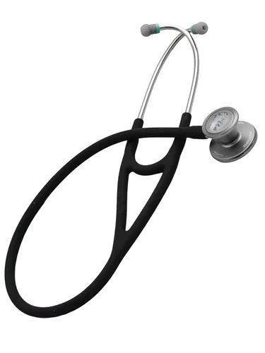 Vista 17 de Virtuoso - Estetoscopio de cardiología de doble cabeza, calidad profesional, tubo clásico, KS-750, color negro