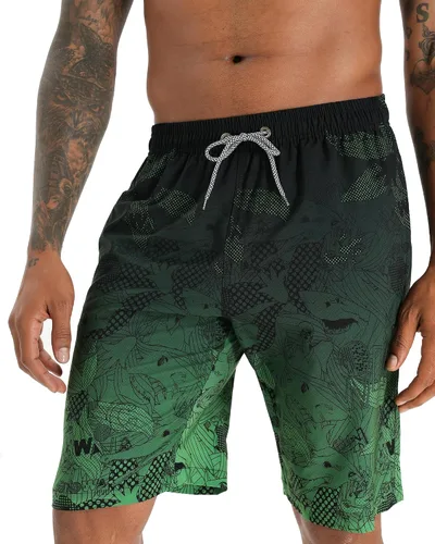 Vista 2 de APTRO Men's Swim Trunks 9" Quick Dry Bathing Suit Mesh Lining Beach Swim Board Shorts Swimsuits