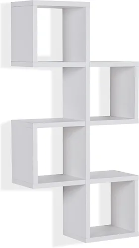 Vista 6 de Danya B. Estante de pared de tablero de ajedrez Cubby - horizontal o vertical (negro)