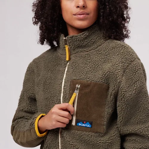 Vista 4 de KAVU Pearsoll Sudadera de forro polar, chaqueta de sherpa con cremallera