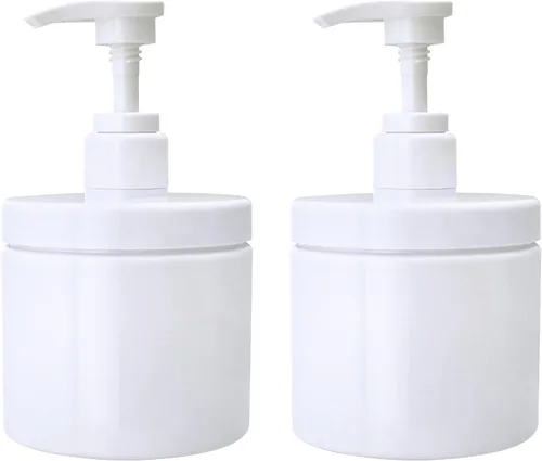 Vista 8 de Dispensador de Bomba de Cosywell 2 Paquetes 16.9oz/500ml Dispensador de Champú y Acondicionador Boca Ancha Dispensador de Jabón de Manos Recargable