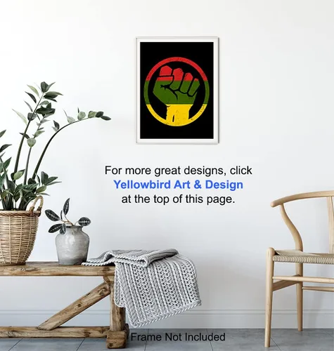 Vista 6 de Black Art - Arte de pared afroamericano - Letrero - Bandera afroamericana - Decoración de habitación de derechos civiles, decoración del hogar