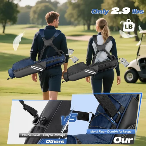 Vista 4 de GOBUROS Lightweight Golf Bag with Stand for Par 3 Courses and Driving Range