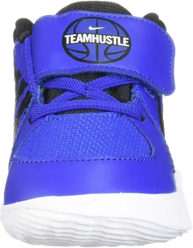 Vista 2 de Nike Tenis de baloncesto unisex Team Hustle D 9 para niños pequeños NegroPlateado metálico
