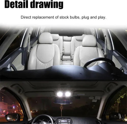 Vista 2 de 14 piezas de bombillas LED interiores blancas F250 F350 de repuesto para Ford F-250 F-350 Super Duty 1999-2016, paquete de iluminación LED