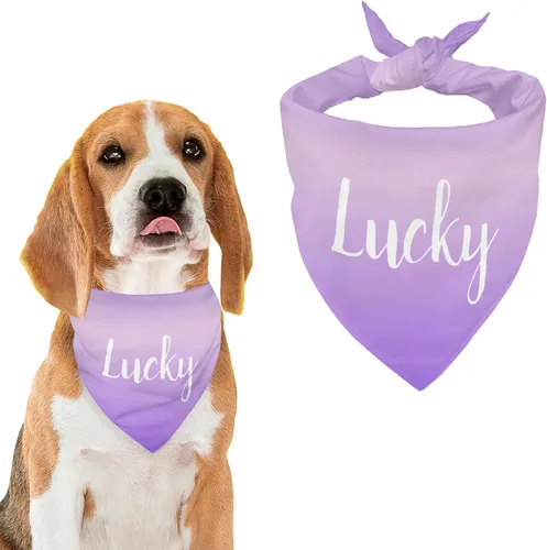 Vista 23 de Bandana personalizada para perro con nombre de poliéster, bandana personalizada para perro, triángulo, bufanda personalizada para mascotas