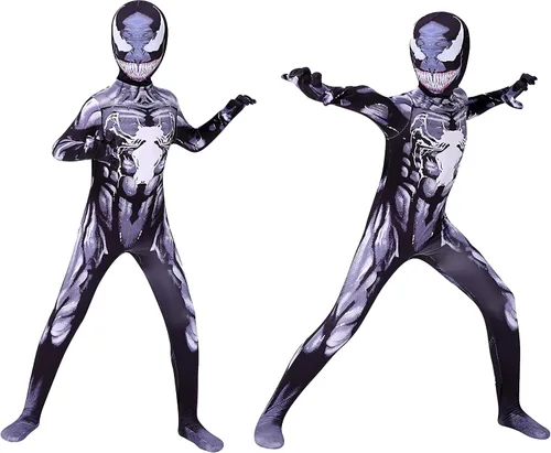 Vista 2 de FSSMSJJ Disfraz de superhéroe para niños disfraz de elastano para Halloween y cosplay