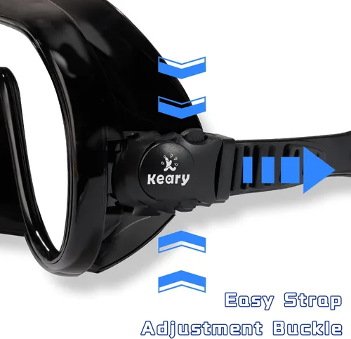 Vista 6 de Keary Gafas de natación para adultos con cubierta para la nariz, gafas de natación para hombres, mujeres, jóvenes, buceo, piscina, gafas de agua