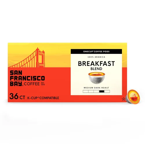 Vista 46 de SF Bay Coffee Organic Rainforest Blend, 12 unidades, Cápsulas de café compostables, tostado medio, compatible con K Cup incluyendo Keurig