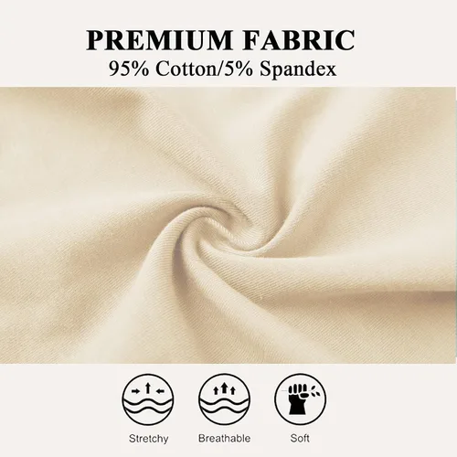 Vista 5 de Ropa interior de maternidad Under Bump para mujer, de algodón, para embarazo, paquete múltiple