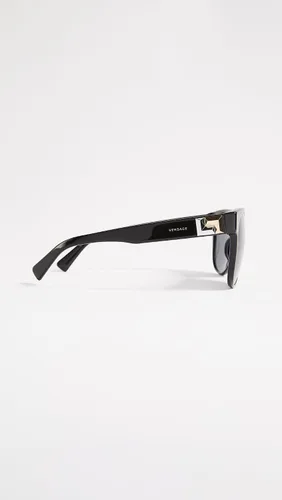 Vista 5 de Versace VE 4346 GB187 Gafas de sol redondas de plástico negro lente clásica gris, Negro
