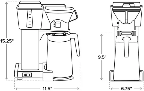 Vista 5 de Cafetera Technivorm-Moccamaster KBT. Cafetera con garrafa térmica para 10 tazas, Negro