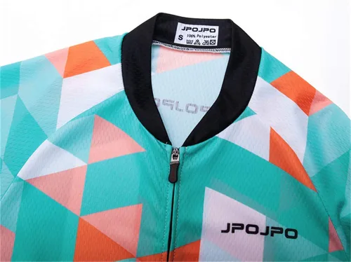 Vista 4 de Conjunto de jersey de ciclismo para mujer, pantalones cortos con peto, ropa de bicicleta de verano
