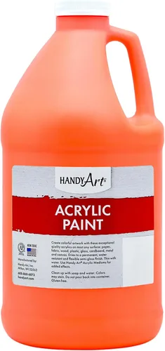 Vista 31 de Handy Art Pintura acrílica, juego de 12 colores, botellas de 16 onzas, acrílico líquido para estudiantes semibrillante, consistencia de flujo