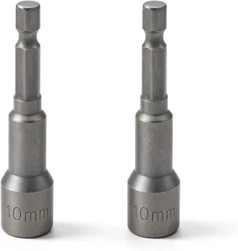 Vista 7 de Broca magnética de tuerca de 1/4 de pulgada con vástago hexagonal de 0.276 in, adaptador de enchufe de alimentación de cambio rápido, brocas