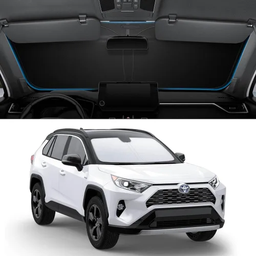 Vista 9 de Spigen Parasol para parabrisas delantero para todos los modelos Tesla Y y 3 Protección de doble capa Accesorios de coche para el modelo Y Juniper