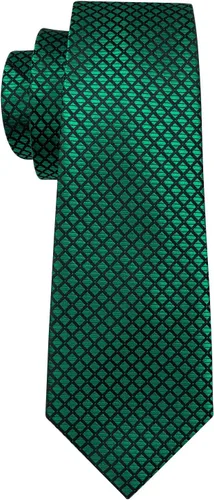 Vista 166 de Barry.Wang Juego de corbatas a cuadros para hombre con pañuelo gemelos de rayas clásicas