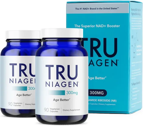 Vista 10 de TRU NIAGEN Suplemento NAD patentado para la función cerebral, antienvejecimiento y regeneración celular, 300 mg de niagen, 30 porciones Apoya