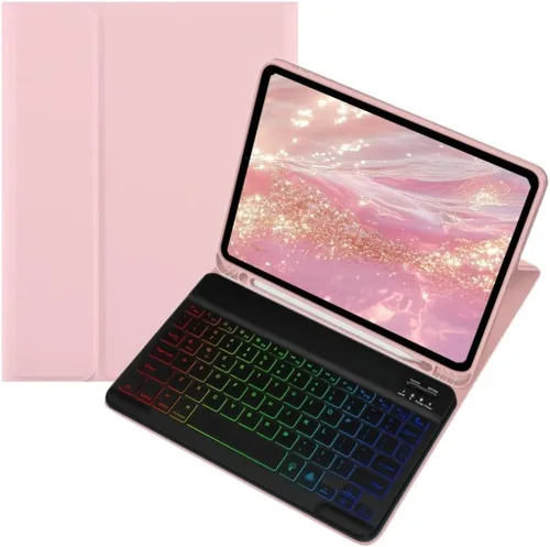 Vista 19 de kaidisen Funda con teclado retroiluminado colorido para Galaxy Tab S6 Lite de 10.4 pulgadas con teclado magnético desmontable Bluetooth RGB