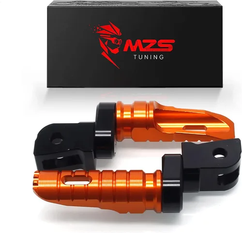 Vista 19 de MZS Estriberas de motocicleta, estriberas delanteras ajustables dobles CNC para el pie del conductor, reposapiés negro compatible con FZ07 FZ09 FZ10