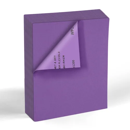 Vista 9 de 20 hojas de papel de lija de grano 80 de 9 x 11 pulgadas, papel de arena abrasiva de alúmina fundida blanca de alto rendimiento para madera, metal