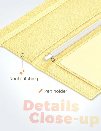Vista 92 de Yarnic Funda para chequera personal, soporte para chequera con soporte para bolígrafo y divisor de plástico transparente integrado para cheques Rosa