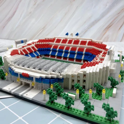Vista 7 de Juegos de Bloques de Construcción Micro del Estadio de Fútbol de Barcelona, Juegos de Bloques de Construcción de Arquitectura de Mini Ladrillos